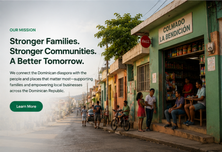 Dominican neighborhood community supported by local colmados